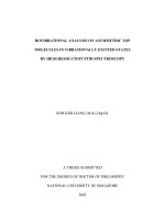 Rovibrational analysis of asymmetric top molecules in vibrationally excited states by high resolution FTIR spectroscopy 