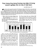 Thực trạng ứng dụng thương mại điện tử trong doanh nghiệp nhỏ và vừa ở việt nam