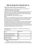 Một số bài tập tình huống kế toán xã