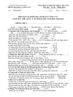 Biên bản Kiểm tra GDTC YTHT năm học 2010 2011 THCS