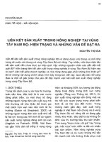 Liên kết sản xuát trong nông nghiệp tại vùng tây nam bộ hiện trạng và những vấn đề đặt ra