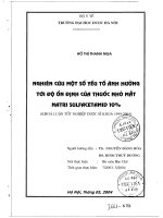 Nghiên cứu một số yếu tố ảnh hưởng tới độ ổn định của thuốc nhỏ mắt natri sulfacetamid 10