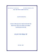 tăng cường quản lý nhà nước đối với hàng may mặc gia công xuất khẩu tại hải quan hà nội