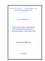 Đánh giá thực trạng và định hướng phát triển hệ thống điểm dân cư huyện đan phượng   thành phố hà nội
