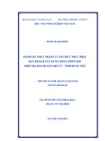 Đánh giá thực trạng và tổ chức thực hiện quy hoạch xây dựng nông thôn mới trên địa bàn huyện phù cừ   tỉnh hưng yên
