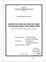 Nghiên cứu đánh giá sinh khả dụng của indomethacin theo đường uống