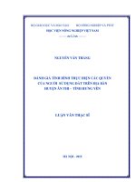đánh giá tình hình thực hiện các quyền của người sử dụng đất trên địa bàn huyện ân thi, tỉnh hưng yên