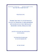 tìm hiểu nhận thức của người tham gia sản xuất về ảnh hưởng của biến đổi khí hậu đến ngành sản xuất than trên địa bàn thành phố cẩm phả, tỉnh quảng ninh