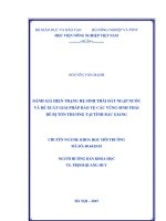 đánh giá hiện trạng hệ sinh thái đất ngập nước và đề xuất giải pháp bảo vệ các vùng sinh thái dễ bị tổn thương tại tỉnh bắc giang