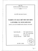 Nghiên cứu bào chế viên nén mini captopril tác dụng kéo dài
