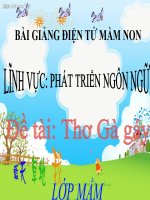 Bài giảng điện tử mầm non lớp Mầm đề tài Thơ gà gáy