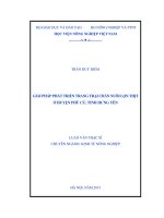 giải pháp phát triển trang trại chăn nuôi lợn thịt ở huyện phù cừ, tỉnh hưng yên