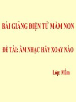 Bài giảng điện tử mầm non lớp Mầm đề tài âm nhạc Hãy xoay nào
