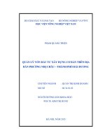 quản lý vốn đầu tư xây dựng cơ bản trên địa bàn phường nhị châu, thành phố hải dương