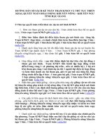 HƯỚNG DẪN SỔ SÁCH KẾ TOÁN TRẠM KNKN VÀ THỦ TỤC TRIỂN KHAI, QUYẾT TOÁN HOẠT ĐỘNG KHUYẾN NÔNG  KHUYẾN NGƯ
