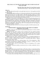 PHẪU THUẬT câu nối CHỦ đùi   TRONG điều TRỊ  tắc  ĐỘNG MẠCH CHỦ CHẬU mạn TÍNH 