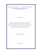chọn lọc dòng phục hồi phấn (r) phục vụ chọn tạo giống lúa lai hai dòng chịu nóng trong điều kiện miền bắc việt nam