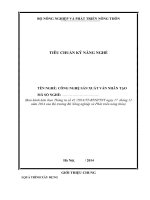 TIÊU CHUẨN KỸ NĂNG NGHỀ CÔNG NGHỆ SẢN XUẤT VÁN NHÂN TẠO