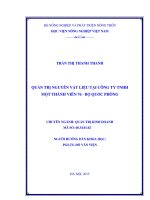 quản trị nguyên vật liệu tại công ty tnhh một thành viên 76