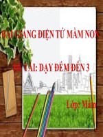 Bài giảng điện tử mầm non lớp Mầm đề tài Dạy đếm đến 3