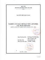 Nghiên cứu bào chế hạt nổi captopril tác dụng kéo dài