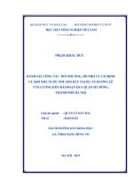 đánh giá công tác bồi thường, hỗ trợ và tái định cư khi nhà nước thu hồi đất tại dự án đường lê văn lương kéo dài đoạn qua quận hà đông, thành phố hà nội