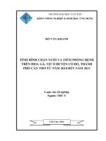 tình hình chăn nuôi và tiêm phòng bệnh trên heo, gà, vịt ở huyện cờ đỏ, thành phố cần thơ từ năm 2010 đến năm 2013