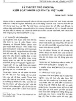 Lý thuyết trò chơi và kiểm soát nhóm lợi ích tại việt nam