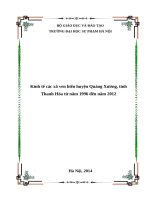 Luận văn: Kinh tế các xã ven biển huyện Quảng Xương, tỉnh Thanh Hóa từ năm 1996 đến năm 2012