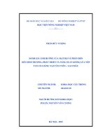 đánh giá ảnh hưởng của mật độ và phân bón đến sinh trưởng, phát triển và năng suất giống lúa nếp tan co giàng tại tân uyên, lai châu