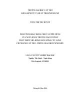 phân tích hoạt động cho vay tiêu dùng của ngân hàng thương mại cổ phẩn phát triển nhà đồng bằng sông cửu long chi nhánh cần thơ – phòng giao dịch ninh kiều
