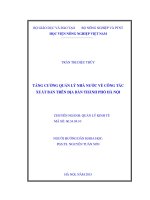 tăng cường quản lý nhà nước về công tác xuất bản trên địa bàn thành phố hà nội