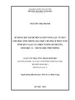 Sử dụng bài tập để rèn luyện năng lực tư duy cho học sinh trong dạy học chương II phần năm tính quy luật của hiện tượng di truyền sinh học 12 trung học phổ thông 