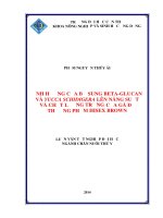 ảnh hưởng của bổ sung beta glucan và yucca schidigera lên năng suất và chất lượng trứng của gà đẻ thương phẩm hisex brown
