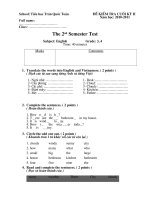 The 2nd Term Test( Book 1)