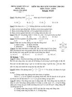 Đề kiểm tra HKII Toán 9(Có Đáp án)