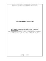 Tiêu chuẩn kỹ năng nghề vận hành sửa chữa máy tầu cuốc