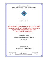 tìm hiểu quy trình sản xuất bia và các biện pháp kiểm soát tốc độ lên men thông qua độ lên men triệt để tại nhà máy bia sài gòn – miền tây