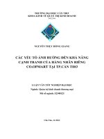 các yếu tố ảnh hưởng đến khả năng cạnh tranh của hàng nhãn riêng co.opmart tại tp.cần thơ