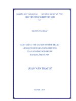 đánh giá ưu thế lai một số tính trạng  liên quan đến khả năng chịu úng của các dòng ngô thuần tại gia lâm, hà nội