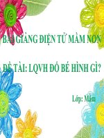 Bài giảng điện tử mầm non lớp Mầm đề tài LQVT Đố bé hình gì?