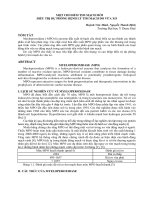 MỘT CHỈ điểm TIM MẠCH mới điều TRỊ  dự  PHÒNG BỆNH lý TIM MẠCH DO vữa  xơ 