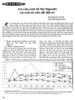 Cơ cấu kinh tế tây nguyên và một số vấn đề đặt ra