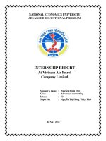 INTERNSHIP REPORT at vietnam air petrol company limited