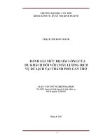 đánh giá mức độ hài lòng của du khách đối với chất lượng dịch vụ du lịch tại thành phố cần thơ