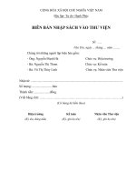 biên bản nhập thư viện