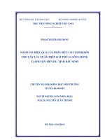 đánh giá hiệu quả của phân hữu cơ vi sinh bón cho cây lúa xuân trên đất phù sa sông hồng tại huyện tiên du, tỉnh bắc ninh