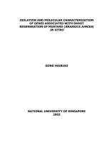 Isolation and molecular characterization of genes associated with shoot regeneration of mustard (brassica juncea) in vitro 