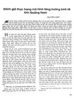 Đánh giá thực trạng mô hình tăng trưởng kinh tế tỉnh quảng nam