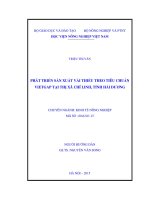 phát triển sản xuất vải thiều theo tiêu chuẩn vietgap tại thị xã chí linh, tỉnh hải dương